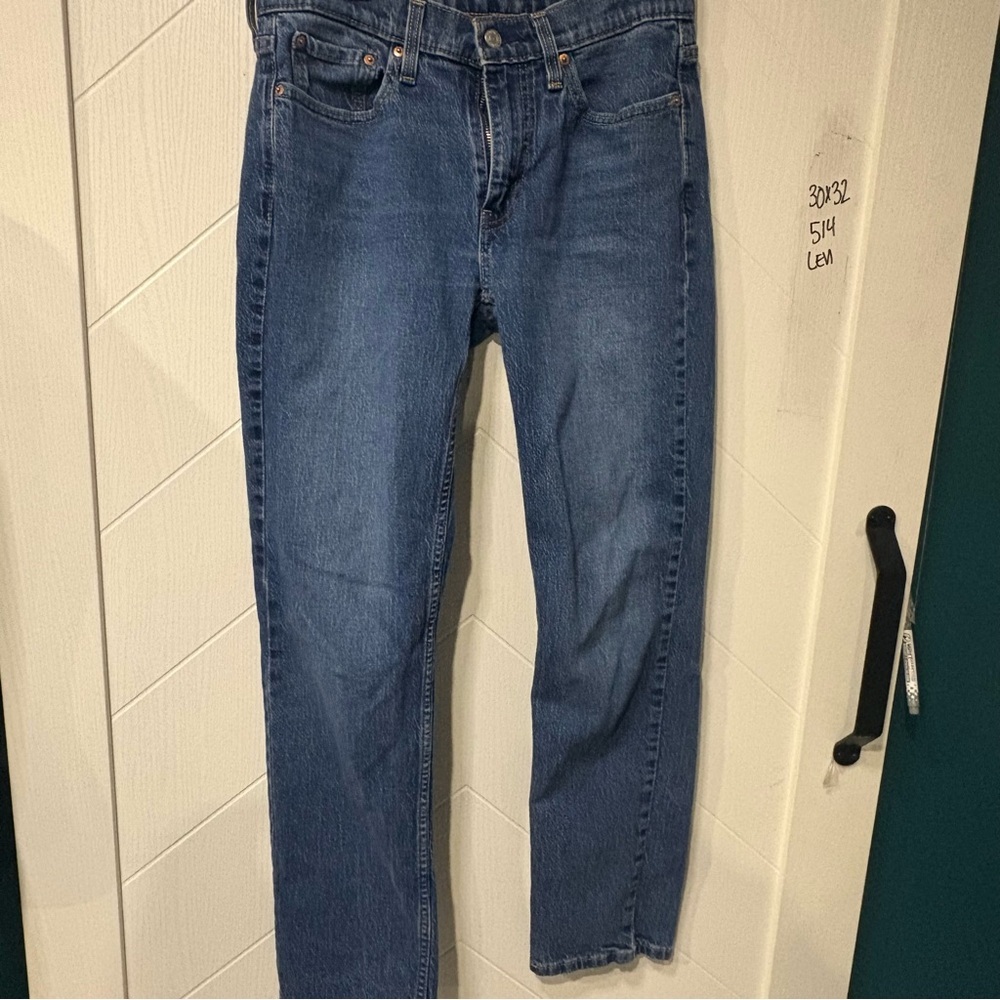 Levi's 514 Straight Fit‎ Blue Jeans W30 L32 Classic Mid Rise Denim Everyday Wear
